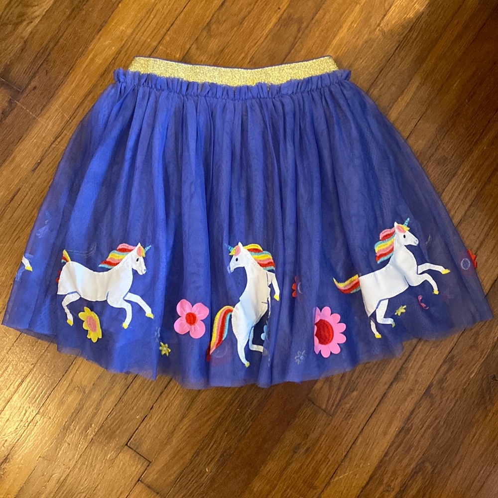 Mini Boden tulle embroidered and appliqué twirl skirt, size 11-12yo.